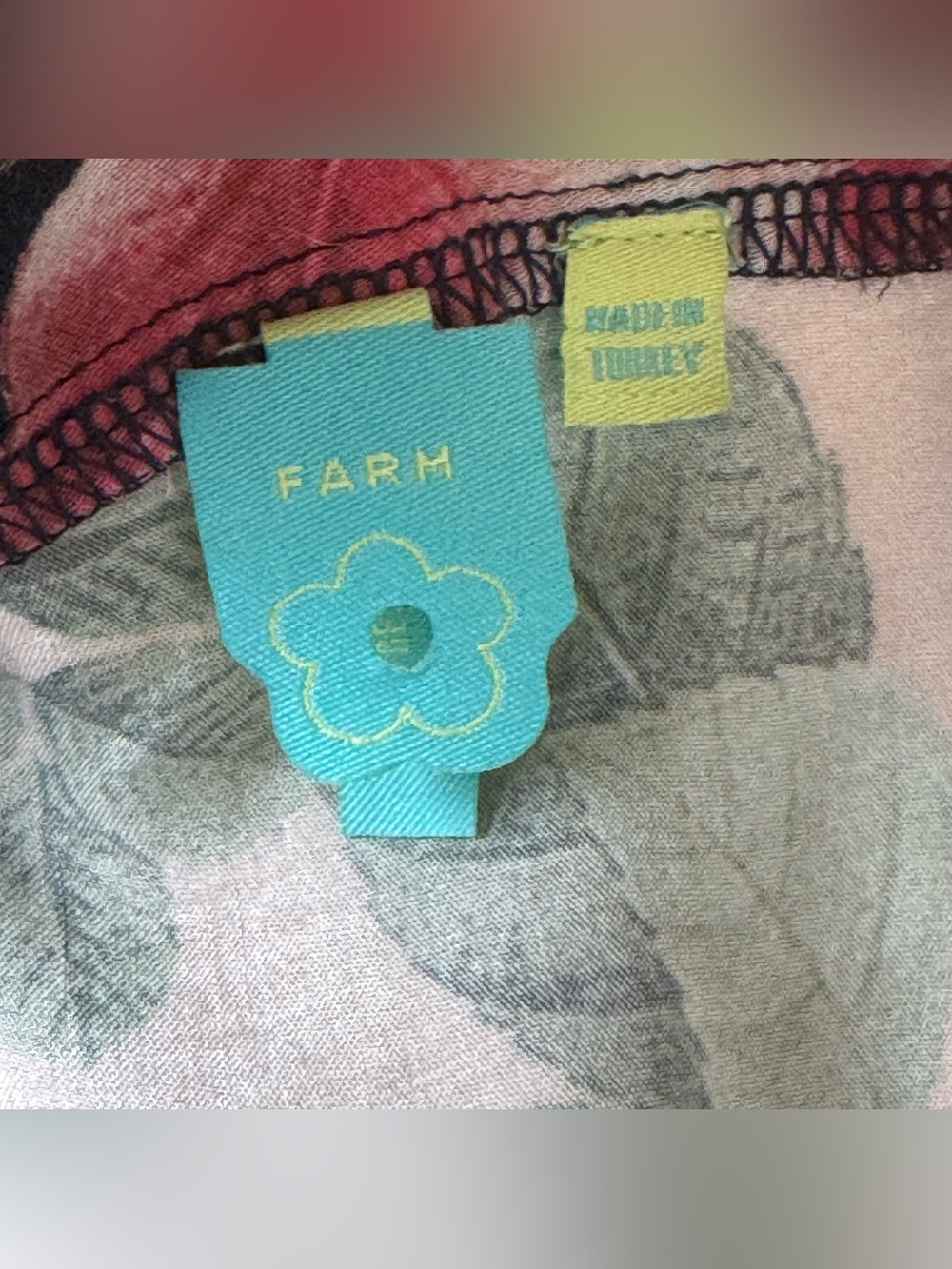 Farm Rio Floral Kimono Top Size XL Tie-back Kimono Sleeves - Picture 9 of 16